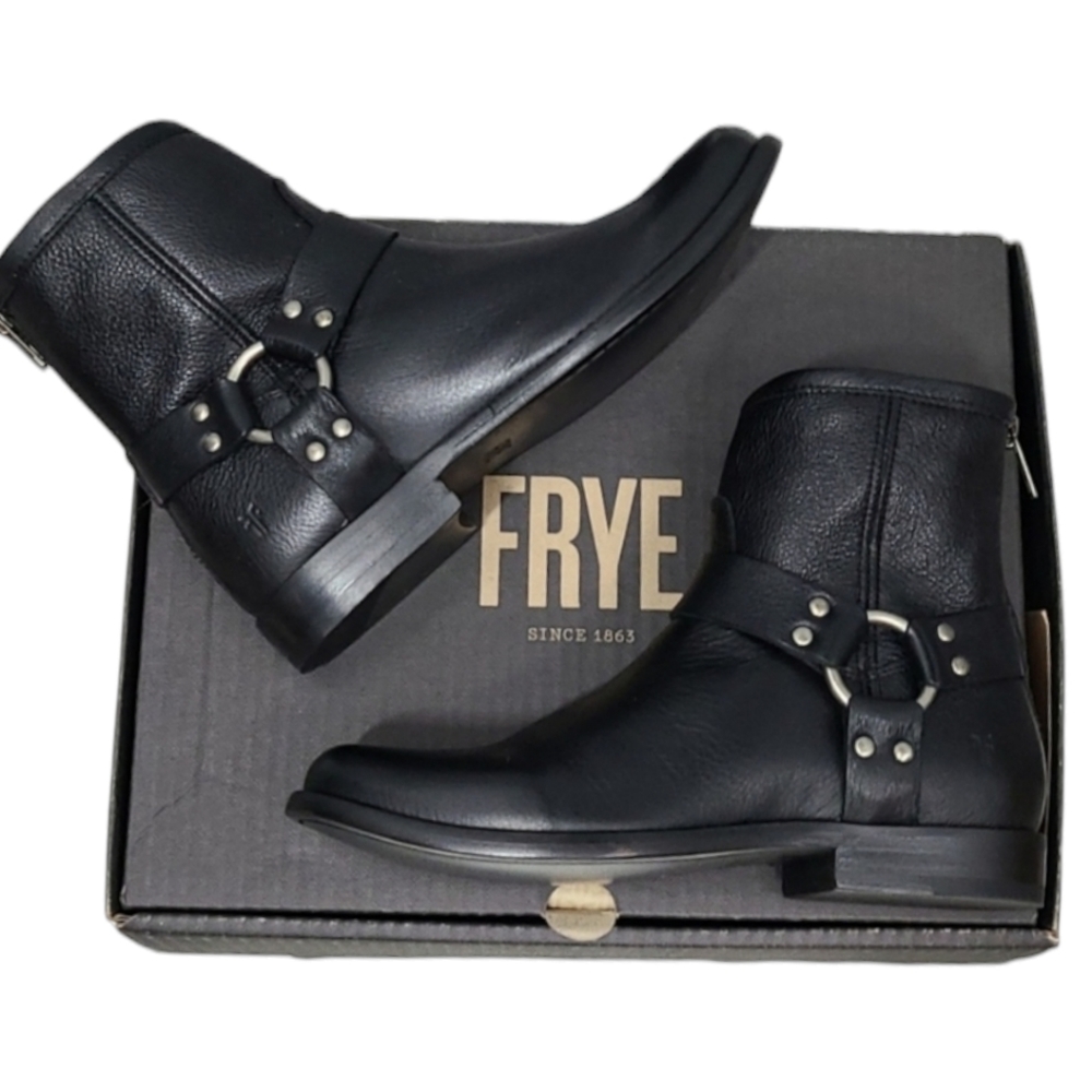 Frye Portia Harness Short Leather Boots - 6.5 - Picture 4 of 16